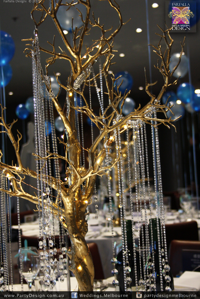 Photo 41.  <b>Gold Crystal Trees with Fairylights</b>