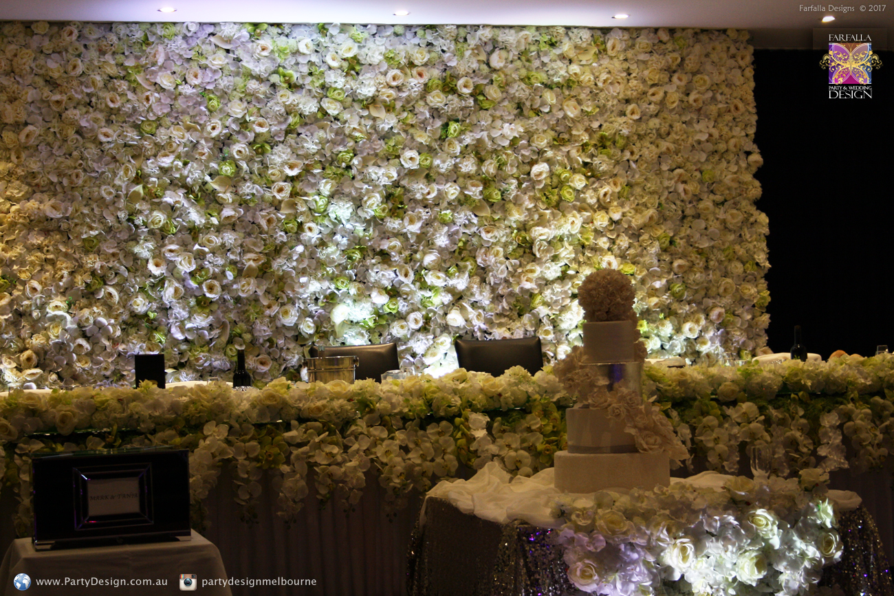 Photo 56.  <b>Lakeside Receptions: Flower Wall</b>